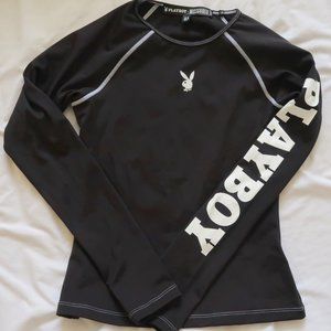 Playboy x Missguided Recycled Black Long Sleeve Gym US 6